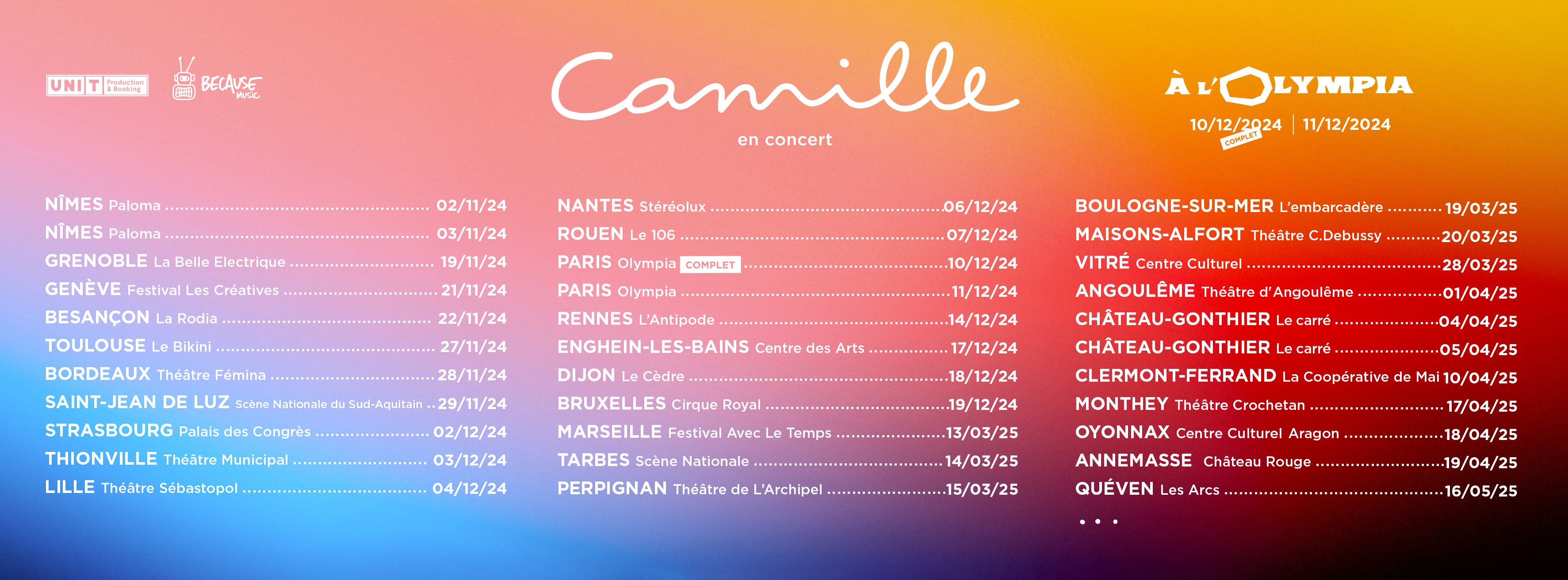 Camille en tournée