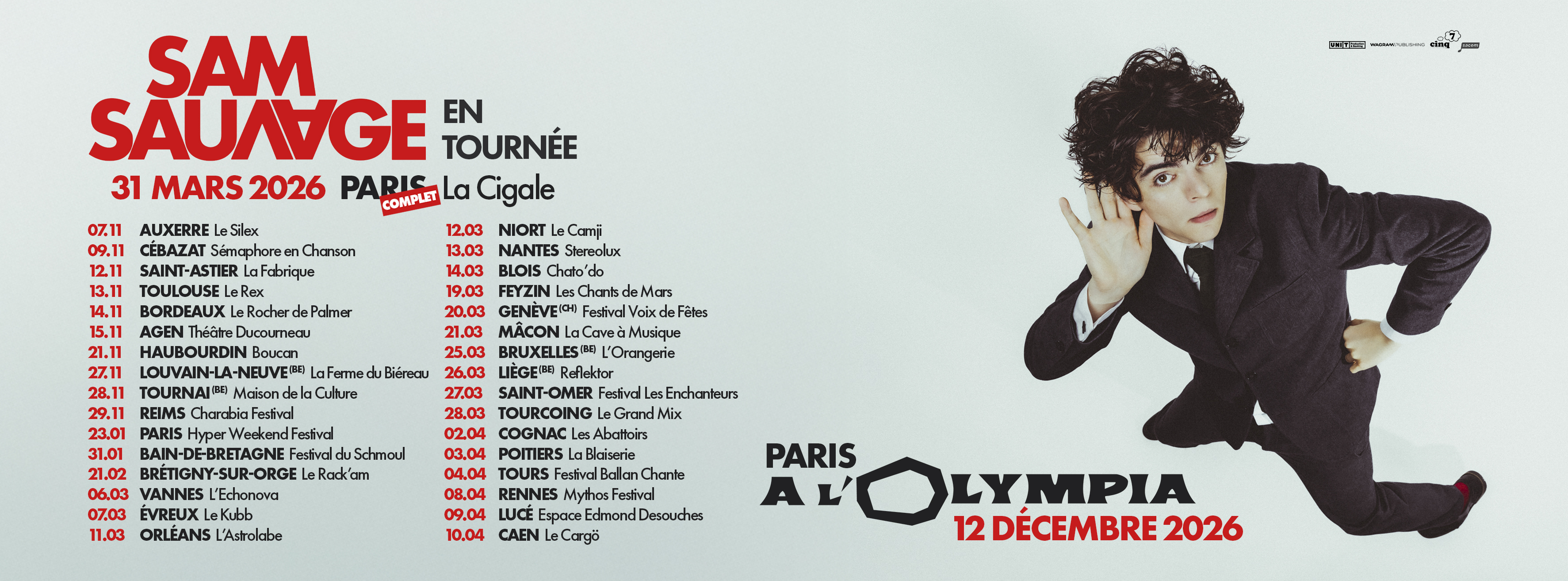 Sam Sauvage en tournée