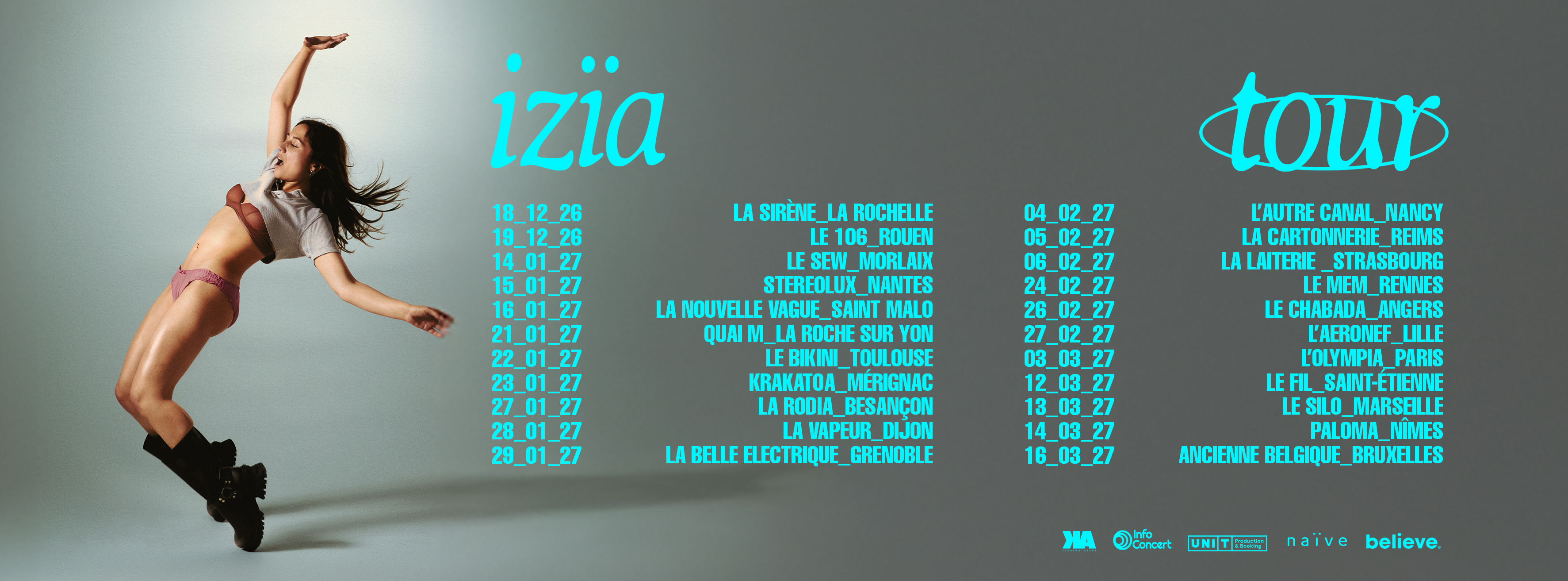 Izïa en tournée 