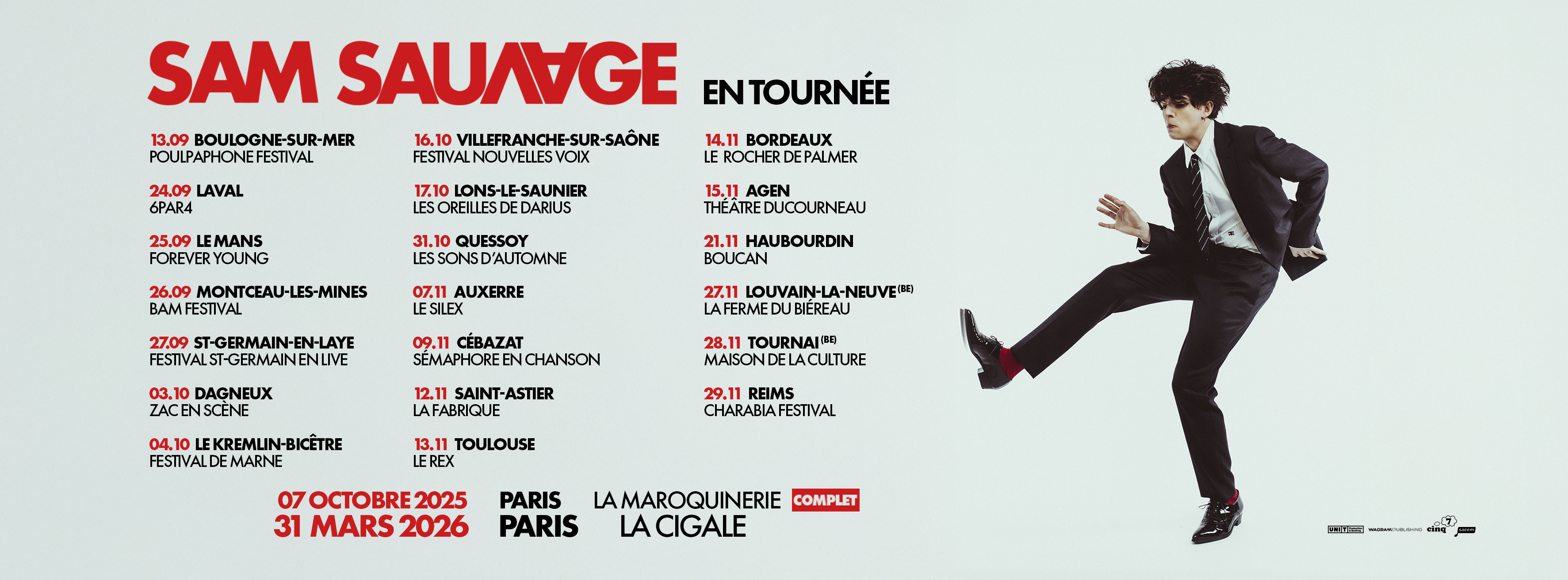Sam Sauvage en tournée